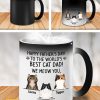 Happy Father's Day, We Meow You - Gift for Dad, Funny Personalized Color Changing Cat Mug