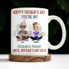 Happy Father's Day, You're My Favourite Parent Until Mother's Day 2026, Cartoon Characters - Personalized Custom Coffee Mug - DAD162_MG