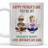 Happy Father's Day, You're My Favourite Parent Until Mother's Day 2026, Cartoon Characters - Personalized Custom Coffee Mug - DAD162_MG