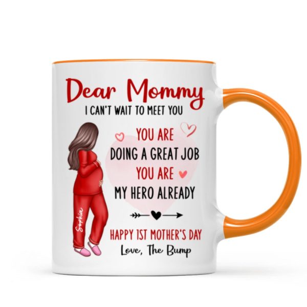 Happy First Mother's Day Pregnancy Mom From The Bump Personalized Mug