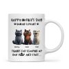 Happy Mother's Day Cat Mom, Thanks for Scooping My Poop, Personalized Stainless Steel Tumbler With Handle
