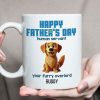 Happy Mother's Day Father's Day Human Servant Cartoon Funny Dogs Blue Tone Personalized Mug