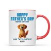 Happy Mother's Day Father's Day Human Servant Cartoon Funny Dogs Blue Tone Personalized Mug