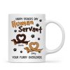 Happy Mother's Day Father's Day Human Servant Dachshund Hearts Personalized Mug