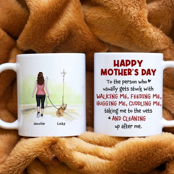 Happy Mother's Day, Gift For Mom, Personalized Mug, Dog Mom Mug, Mother's Day Gift