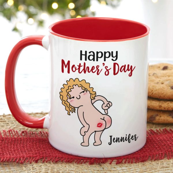 Happy Mother's Day, Gift For Mom, Personalized Mug, Funny Butt Mug, Mother's Day Gift