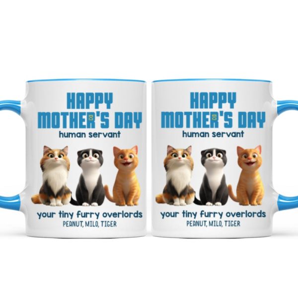 Happy Mother's Day Human Servant - Personalized Mug - Unique Gift for Cat Moms