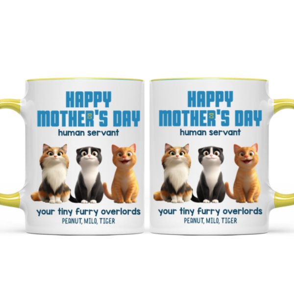 Happy Mother's Day Human Servant - Personalized Mug - Unique Gift for Cat Moms