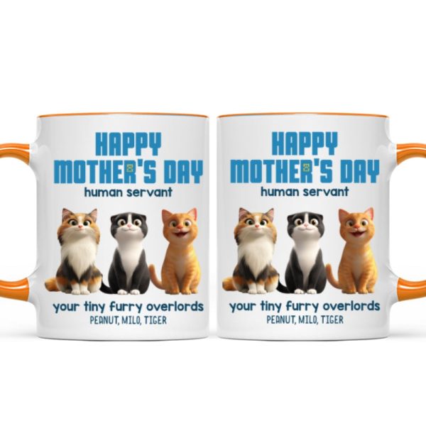 Happy Mother's Day Human Servant - Personalized Mug - Unique Gift for Cat Moms