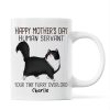 Happy Mother's Day Human Servant Cartoon Walking Cat Personalized Mug