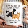 Happy Mother's Day Human Servant Cartoon Walking Cat Personalized Mug