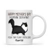 Happy Mother's Day Human Servant Cartoon Walking Cat Personalized Mug