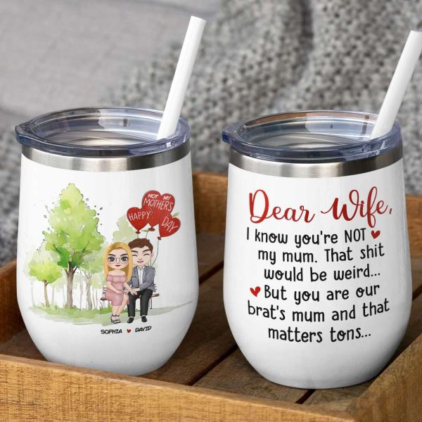 Happy Mother's Day, Personalized Couple Coffee Mug Wine Tumbler Accent Mug
