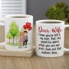 Happy Mother's Day, Personalized Couple Coffee Mug Wine Tumbler Accent Mug