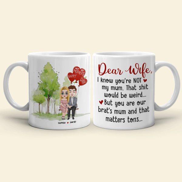 Happy Mother's Day, Personalized Couple Coffee Mug Wine Tumbler Accent Mug