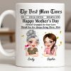 Happy Mother's Day Thank You Mom Newspaper Cartoon - Personalized Custom Coffee Mug - MOM146_MG