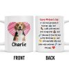 Happy Mother's Day To The One Who Gets To Feed Me And Walk With Me, Dog And Heart - Personalized Custom Coffee Mug - DOG035_MG