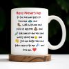 Happy Mother's Day To The One Who Gets To Feed Me And Walk With Me, Dog And Heart - Personalized Custom Coffee Mug - DOG035_MG