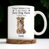 Happy Mother's Day! To the World's Best Dog Mom I Woof You, Dog and Paw Prints - Personalized Custom Coffee Mug - DGM003_MG