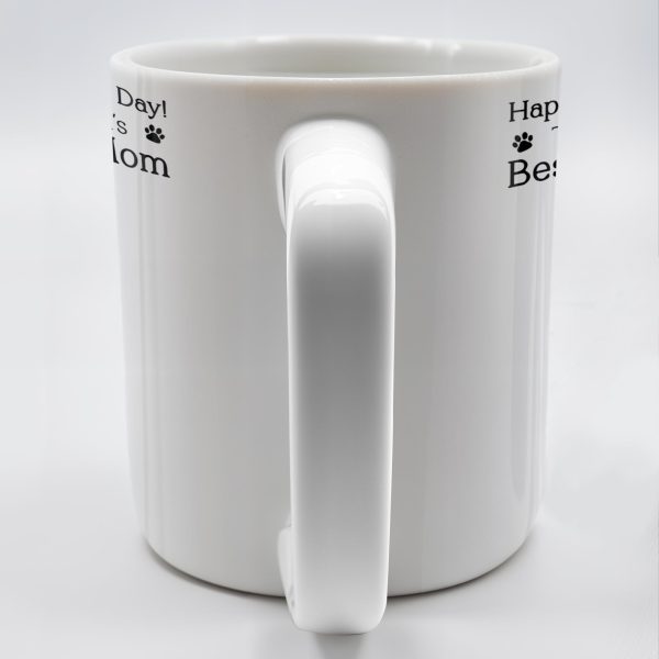 Happy Mother's Day! To the World's Best Dog Mom I Woof You, Dog and Paw Prints - Personalized Custom Coffee Mug - DGM003_MG