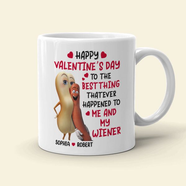 Happy Valentine's Day - Personalized White Mug - Gift For Couple HH01