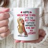 Happy Valentine's Day - Personalized White Mug - Gift For Couple HH01
