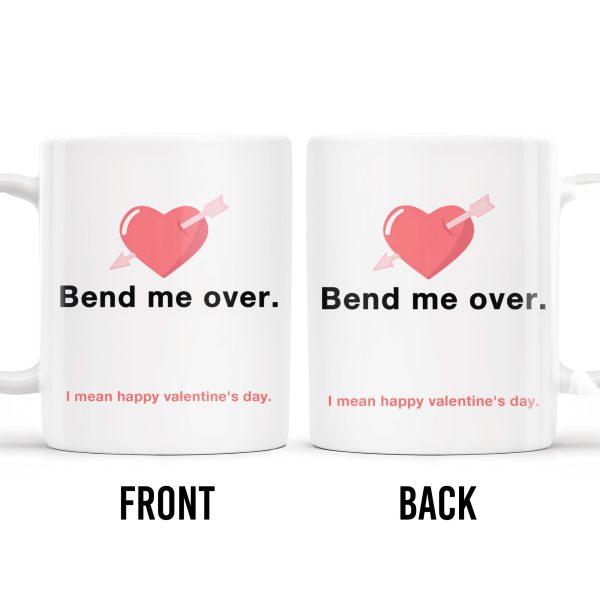 Happy Valentine's Day Heart And Arrow Design - Personalized Custom Coffee Mug - CPL131_MG