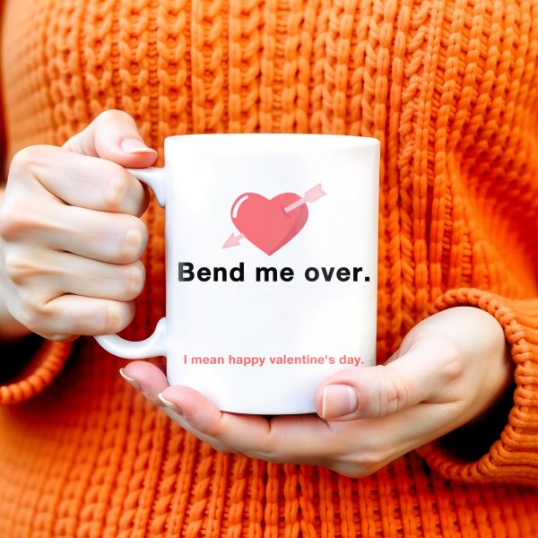 Happy Valentine's Day Heart And Arrow Design - Personalized Custom Coffee Mug - CPL131_MG