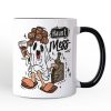 Haunt Mess Wine-Loving Ghost Personalized Mug, Funny Halloween Gift with Spooky Ghost and Custom Name