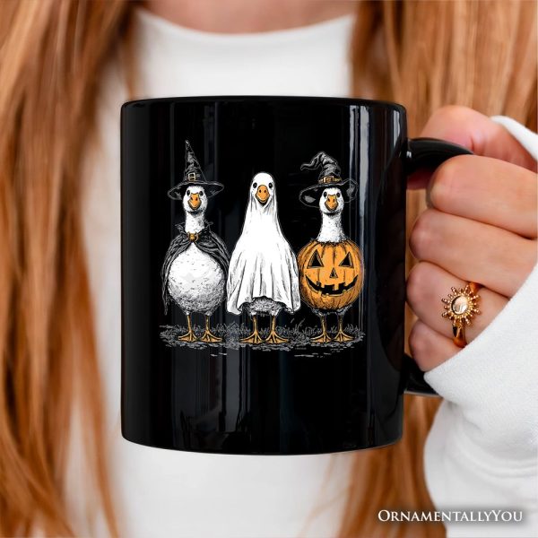 Haunting Honkers Goose Personalized Mug, Funny Halloween Costumes Gift with Custom Name