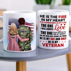 He Is The Fire In My Heart-Personalized Coffee Mug - Gift For Couple- 04ntqn040323tm