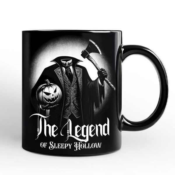 Headless Horseman Spooky Portrait Personalized Mug Horror Villain Theme Halloween Gift with Custom Name