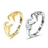 Heart Hand Hug Adjustable Ring for Couples