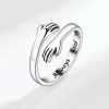 Heart Hand Hug Adjustable Ring for Couples