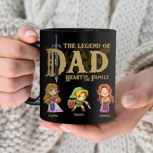 Heart Of The Family 03NAQN060623 Personalized Family Coffee Black Mug
