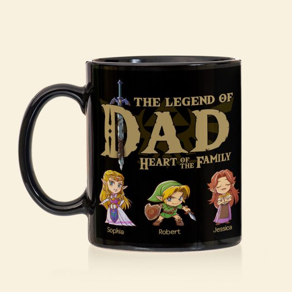Heart Of The Family 03NAQN060623 Personalized Family Coffee Black Mug