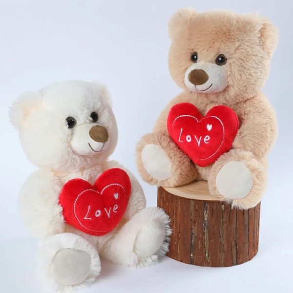 Heart Shaped Bear Plush Toy 13.5 Inches