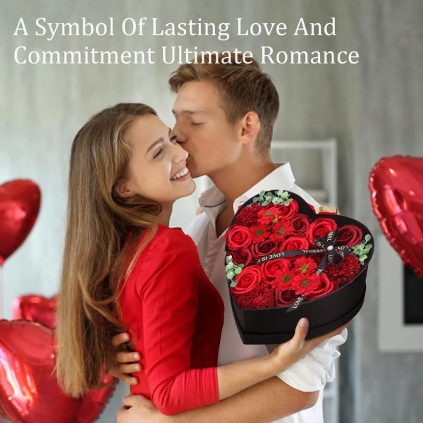 Heart-Shaped Rose Gift Box Foam Artificial Roses for Valentine’s Day and Special Occasions
