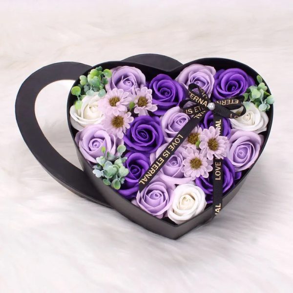 Heart-Shaped Rose Gift Box Foam Artificial Roses for Valentine’s Day and Special Occasions