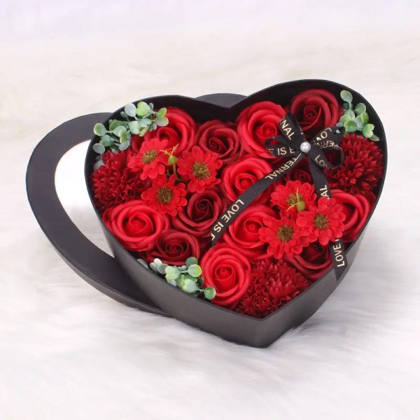 Heart-Shaped Rose Gift Box Foam Artificial Roses for Valentine’s Day and Special Occasions