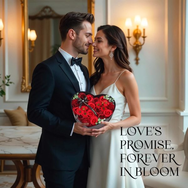 Heart-Shaped Rose Gift Box Foam Artificial Roses for Valentine’s Day and Special Occasions