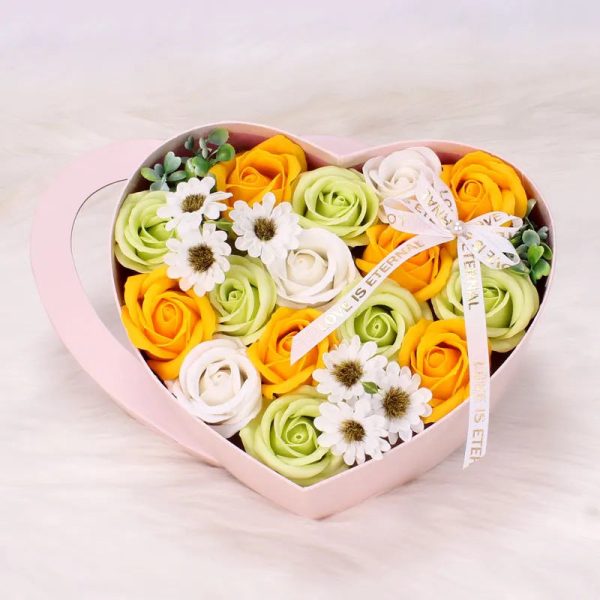 Heart-Shaped Rose Gift Box Foam Artificial Roses for Valentine’s Day and Special Occasions