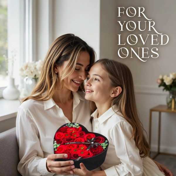 Heart-Shaped Rose Gift Box Foam Artificial Roses for Valentine’s Day and Special Occasions