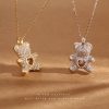 Heartbeat Teddy Bear Pendant Necklace