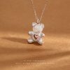 Heartbeat Teddy Bear Pendant Necklace