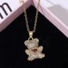 Heartbeat Teddy Bear Pendant Necklace