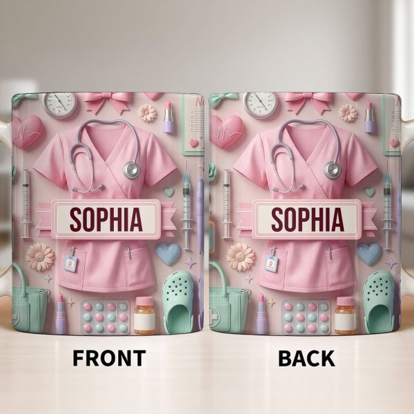 Heartfelt Gift for Dedicated Nurses - Personalized Custom Coffee Mug - NUR058_MG