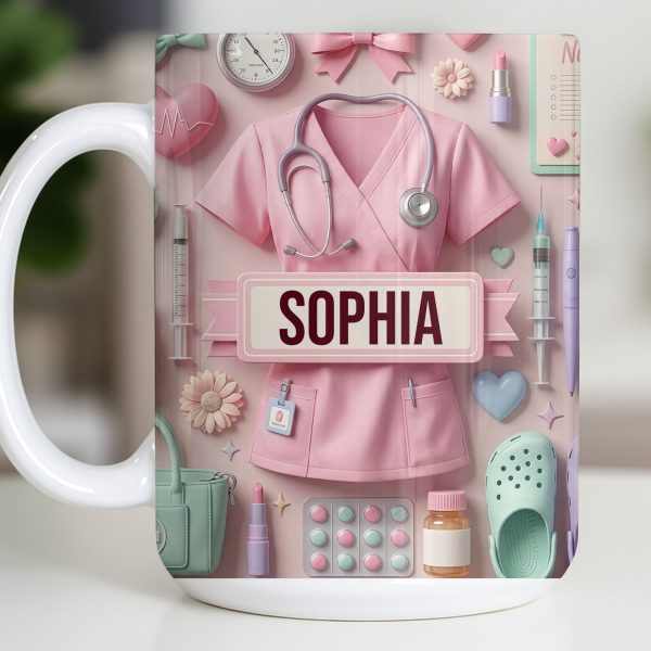 Heartfelt Gift for Dedicated Nurses - Personalized Custom Coffee Mug - NUR058_MG