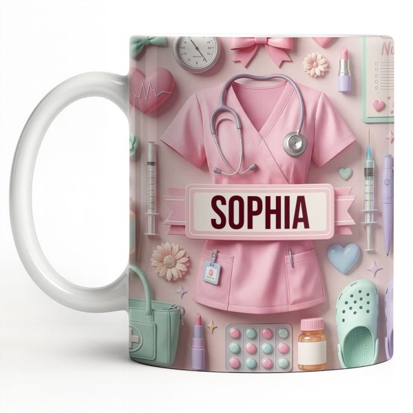 Heartfelt Gift for Dedicated Nurses - Personalized Custom Coffee Mug - NUR058_MG