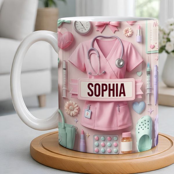 Heartfelt Gift for Dedicated Nurses - Personalized Custom Coffee Mug - NUR058_MG